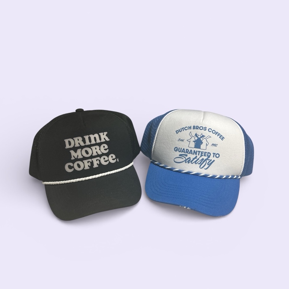 (2) Dutch Bros Blue Trucker Hats